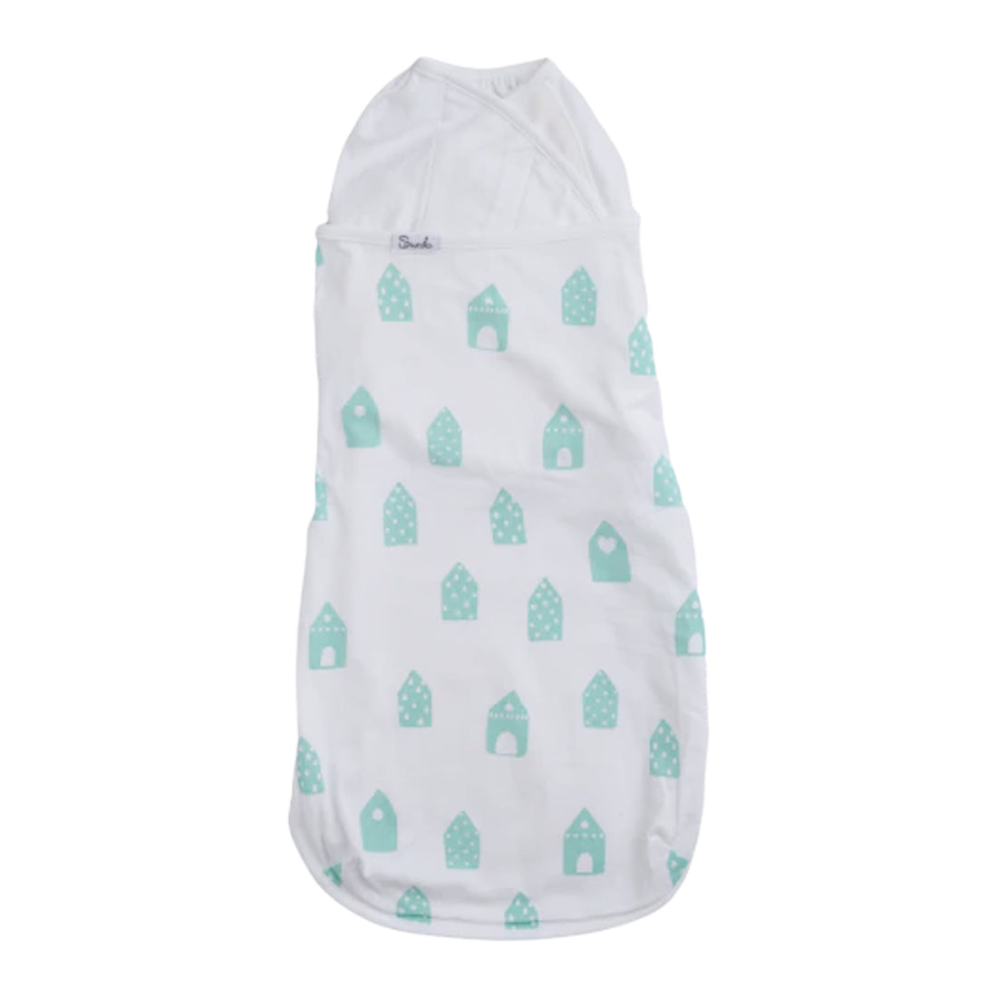 Swaddle Organic Cotton, Fairytale Tiny houses, Green